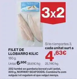 Hipercor Kilic - filet de llobarro oferta