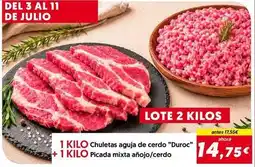 Hiper Usera Duroc - chuletas aguja de cerdo oferta