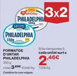 Hipercor Philadelphia - formatge d'untar oferta