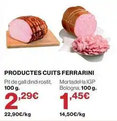Hipercor Ferrarini - productes cuits oferta