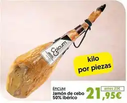 Hiper Usera Epicum - jamón de cebo 50% ibérico oferta