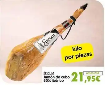 Hiper Usera Epicum - jamón de cebo 50% ibérico oferta
