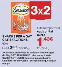 Hipercor Catisfactions - snacks per a gat oferta