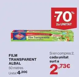 Hipercor Albal - film transparent oferta