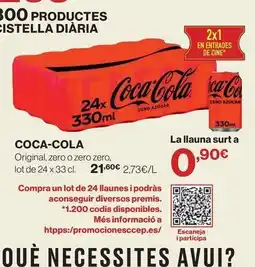 Hipercor Coca-cola - original, zero o zero zero oferta