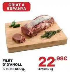 Hipercor Filet d'anoll oferta