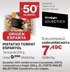 Hipercor Origen - pistatxo torrat oferta