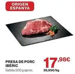 Hipercor Origen - presa de porc iberic oferta