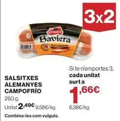 El Corte Inglés Campofrío - salsitxes alemanyes oferta