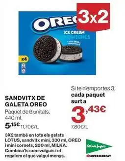 El Corte Inglés Oreo - sandvitx de galeta oferta