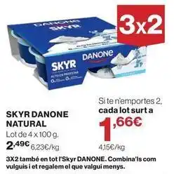 El Corte Inglés Danone - skyr natural oferta