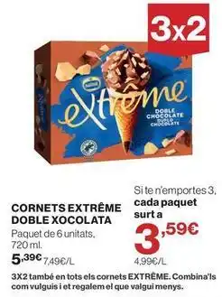 El Corte Inglés Cornets extrême doble xocolata oferta
