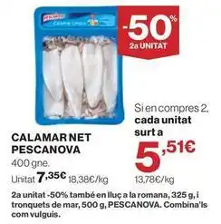 El Corte Inglés Pescanova - calamar net oferta