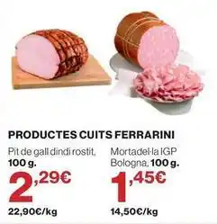 El Corte Inglés Ferrarini - productes cuits oferta