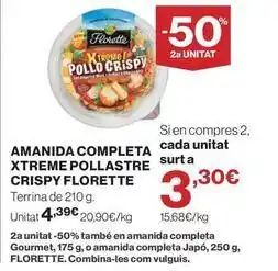 El Corte Inglés Florette - amanida completa xtreme pollastre crispy oferta