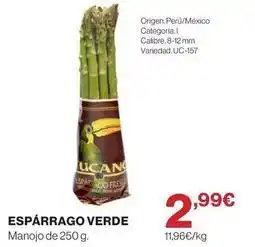 El Corte Inglés Origen - espárrago verde oferta