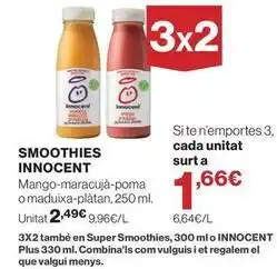 El Corte Inglés Innocent - smoothies oferta