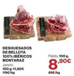 El Corte Inglés Montaraz - deshuesados de bellota 100% ibéricos oferta