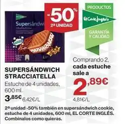 El Corte Inglés Supersandwich stracciatella oferta