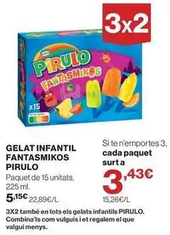 El Corte Inglés Pirulo - gelat infantil fantasmikos oferta