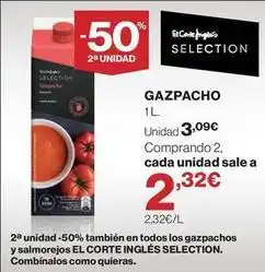 El Corte Inglés Gazpacho oferta