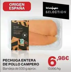 El Corte Inglés Origen - pechuga entera de pollo campero oferta
