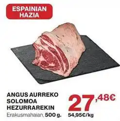 El Corte Inglés Angus aurreko solomoa oferta