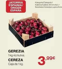 El Corte Inglés Origen - cerezia oferta