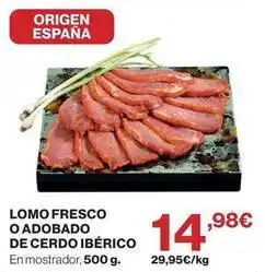 El Corte Inglés Origen - lomo fresco o adobado de cerdo ibérico oferta
