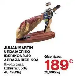 El Corte Inglés Legado ibérico - julian martín urdaiazpiko iberikoa %50 arraza oferta