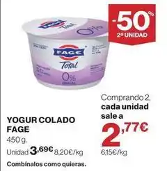 El Corte Inglés Fage - yogur colado oferta