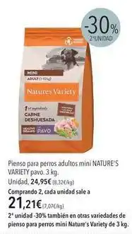 El Corte Inglés Nature's variety - pienso para perros adultos mini oferta