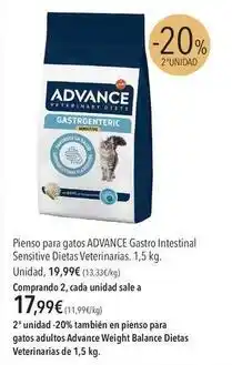El Corte Inglés Advance - pienso para gatos integral sensitive detas veterinarias oferta