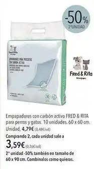 El Corte Inglés Rita - empapadores con carbón activo para perros y gatos oferta