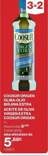 El Corte Inglés Coosur - oliba olio birjina estra aceite de oliva virgen extra oferta