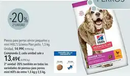 El Corte Inglés Up - peincor para perros senior pequeños y mini húl science oferta