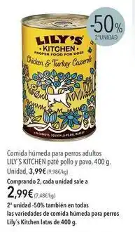 El Corte Inglés Lily's kitchen - comida húmeda para perros adultos paté pollo y pavo oferta