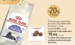 El Corte Inglés Royal canin - pienso para gatos esterilizados de mas de 7 anos oferta