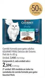 El Corte Inglés Purina - gourmet perle comida húmeda para gatos adultos oferta