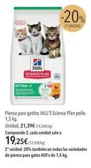 El Corte Inglés Hill's - pienso para gatitos science plan pollo oferta