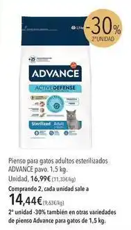 El Corte Inglés Advance - pienso para gatos adultos esterilizados oferta