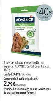 El Corte Inglés Advance - snack dental para perros medianos y grandes dental care oferta