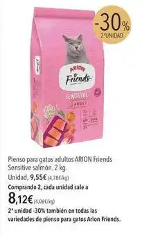El Corte Inglés Arion - pienso para gatos adultos sensitive salmón oferta