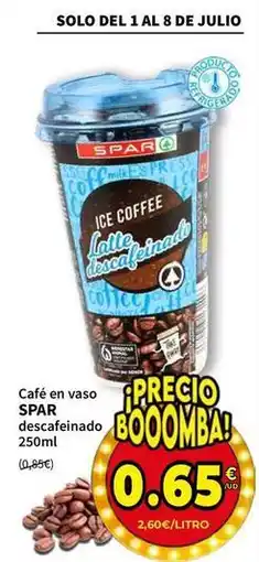 SPAR Spar - café en vaso descafeinado oferta