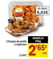 SPAR Chispas de pollo crujientes oferta