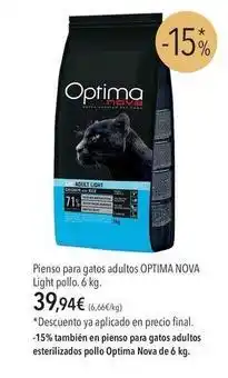 El Corte Inglés Nova - pienso para gatos adultos light pollo oferta