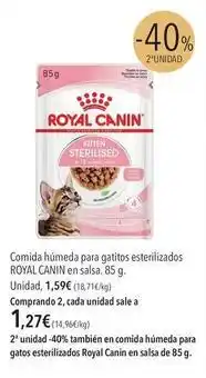 El Corte Inglés Royal - canin comida húmeda para gatitos esterilizados oferta