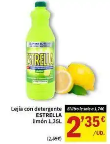 SPAR Estrella - lejía con detergente limón oferta