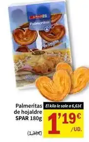 SPAR Spar - palmeritas de hojaldre oferta