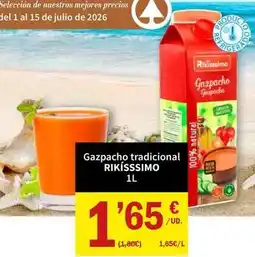 SPAR Rikisssimo - gazpacho tradicional oferta